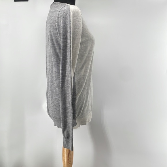 CLUB Monaco merino wool sweater fine knit Color block two tone sz M - Picture 10 of 11